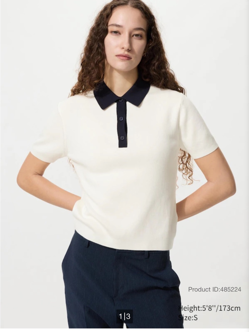 Uniqlo Polo Short Sleeve Sweater | Color Block